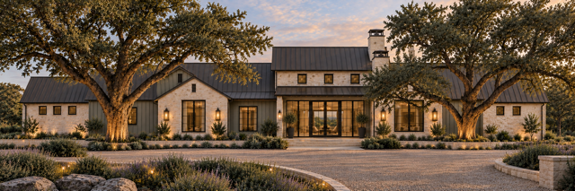 Modern Germanic rendering of under construction custom home